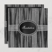 ブラックダイヤモンドブラックタイパーティー 招待状 (正面/裏面)