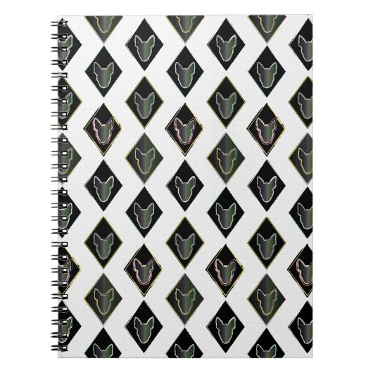 ブラックダイヤモンドブルテリア ノートブック (正面)