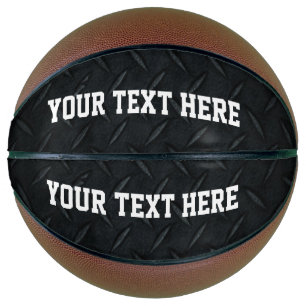 ブラックダイヤモンドプレートカッコいいカスタム文字レグディ バスケットボール