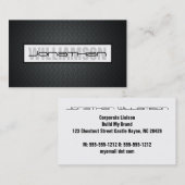 ブラックダイヤモンドプレートプロフェッショナル名刺 名刺 (正面/裏面)