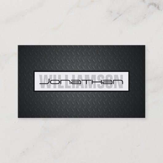 ブラックダイヤモンドプレートプロフェッショナル名刺 名刺 (正面)