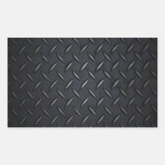 ブラックダイヤモンドプレートメタル 長方形シール