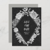 ブラックダイヤモンドヴィンテージ花の保存日 案内ポストカード (正面/裏面)