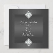 ブラックダイヤモンド女性40th誕生日パーティー 招待状 (裏面)