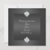 ブラックダイヤモンド女性40th誕生日パーティー 招待状 (裏面)