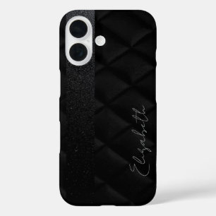 ブラックダイヤモンド柄 iPhone 16ケース