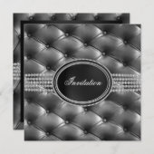 ブラックダイヤモンド ブラックタイ パーティー 招待状 (正面/裏面)