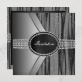 ブラックダイヤモンド ブラックタイ パーティー 招待状 (正面/裏面)