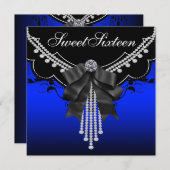 ブラックダイヤ王室のモンドとブルーバースデーパーティー 招待状 (正面/裏面)