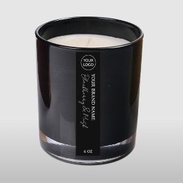 ブラックダウンロード可能キャンドルラベル 招待状