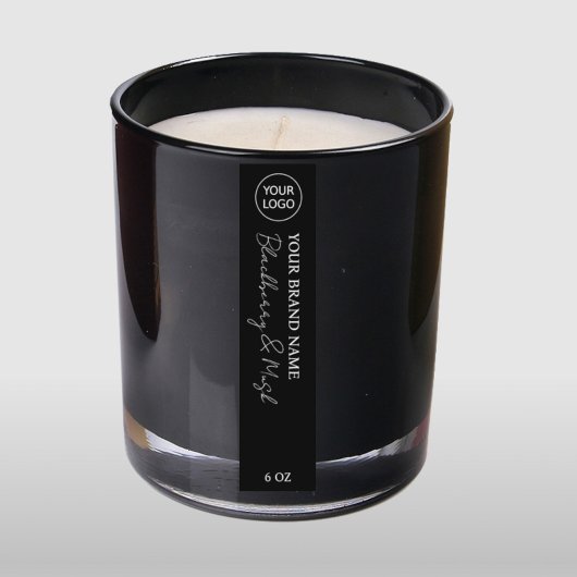 ブラックダウンロード可能キャンドルラベル 招待状