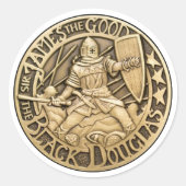 ブラックダグラスステッカー ラウンドシール (正面)