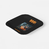 ブラックダシュントハローウィンパーティプレート ペーパープレート (傾斜あり)