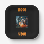 ブラックダシュントハローウィンパーティプレート ペーパープレート (正面)