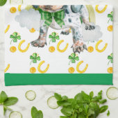 ブラックダッシュンドホリデーホームデコールSt patricks day キッチンタオル (折り畳み)