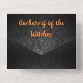 ブラックダマお洒落スクの魔女 オールインワン招待状 (裏面)