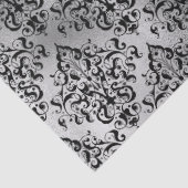 ブラックダマスクとシルバーのデコパージュ 薄葉紙 (詳細)