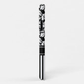 ブラックダマスクとストライプ Case-Mate iPhoneケース (裏面/右)