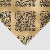 ブラックダマスクの金ゴールドデコページ 薄葉紙 (詳細)