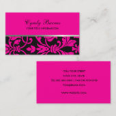 ブラックダマスクを使用した任意の色 名刺 (正面/裏面)