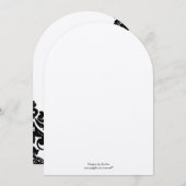 ブラックダマスクウェディング招待状 招待状 (正面/裏面)