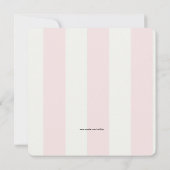 ブラックダマスクコルセットランジェリーブライダルシャワー招待状 招待状 (裏面)