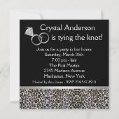 ブラックダマスクコルセットレッドヒョウバチェロレッテ 招待状 (裏面)