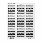 ブラックダマスクスワールリトゥーン住所 シール (フルシート)