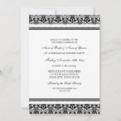 ブラックダマスクリハーサルディナーパーティー 招待状 (裏面)