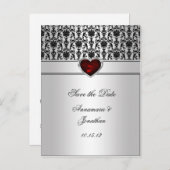 ブラックダマスクレッドジュエルハート救シルバーザDa 案内ポストカード (正面/裏面)