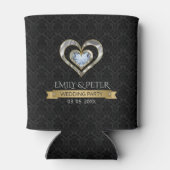 ブラックダマスク及びシルバーハート 缶クーラー (裏面)