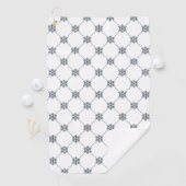 ブラックダマスク模様のゴルフタオル ゴルフタオル (インサイチュ)