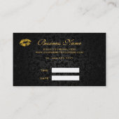 ブラックダマスク金ゴールド唇 名刺 (裏面)