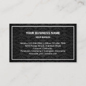 ブラックダマスク金ゴールド家電修理 名刺 (裏面)