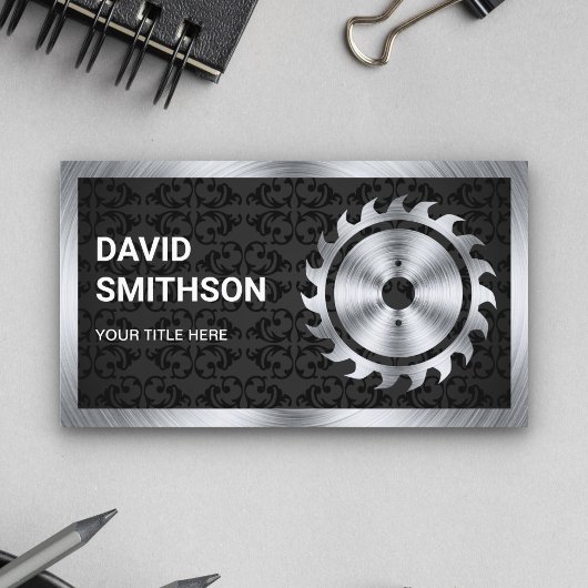 ブラックダマスク鋼丸鋸大工 名刺