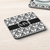 ブラックダマスク コースター (左側)