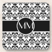 ブラックダマスク コースター (正面)