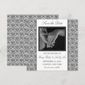 ブラックダマスク・セーブ・ザ・デートのお知らせ セーブザデート (正面/裏面)