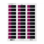 ブラックダマスク、マゼンタ ラベル (フルシート)