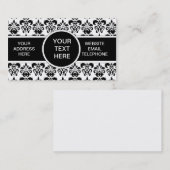 ブラックダマスク 名刺 (正面/裏面)