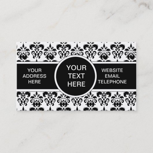 ブラックダマスク 名刺 (正面)