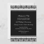 ブラックダマスク 15周年パーティー招待状 招待状 (裏面)