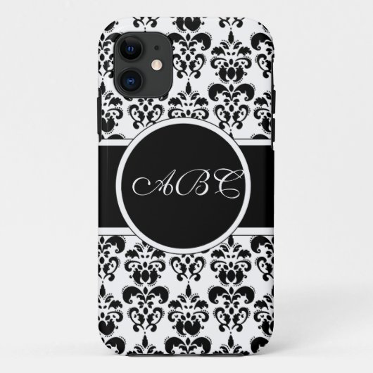 ブラックダマスク Case-Mate iPhoneケース (裏面)