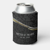 ブラックダマスシルバー&金ゴールドアクセント 缶クーラー (缶裏面)