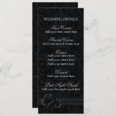 ブラックダマスメニューテンプレートレースバラ メニュー (正面/裏面)