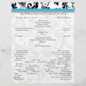 ブラックダマックスワルズブライトアクア結婚式 プログラム (正面)