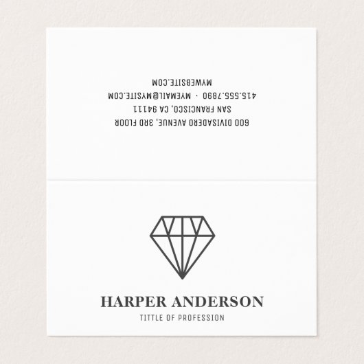 ブラックダモダンイヤモンドプロフェッショナル 名刺 (外部フラット)
