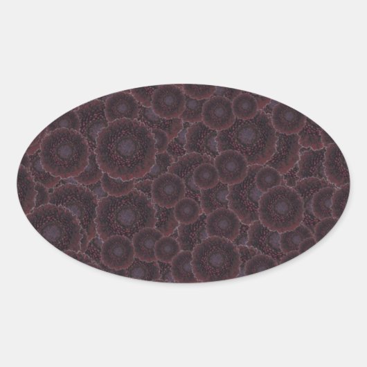 ブラックダリア 楕円形シール (正面)