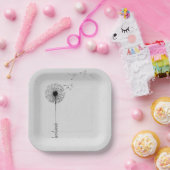 ブラックダンデリオン信じインスピレーション ペーパープレート (パーティー)