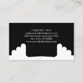 ブラックダンベルフィットネストレーナーコーチスポーツ 名刺 (裏面)